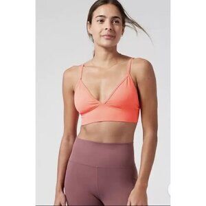 ATHLETA Aurora Triangle Bra Size D-DD Small Sunset Glow Orange